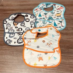 New! 3 Baby Toddler Waterproof Bibs